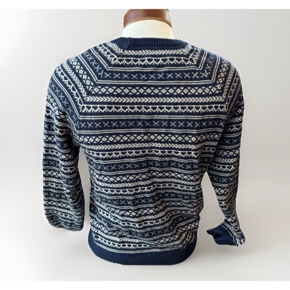 Marine Layer Knox Fair Isle Sweater Size M Blue Re Spun Mens - Picture 4 of 8